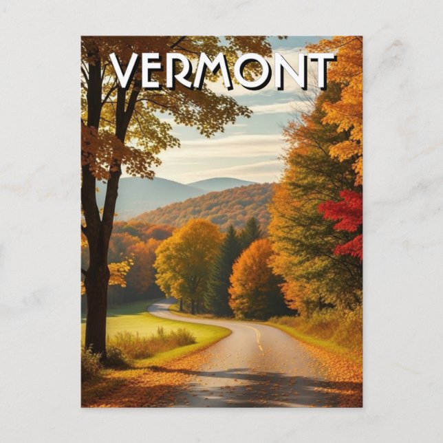 Carte Postale Voyage au Vermont (Devant)