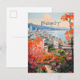 Carte Postale Voyage Beyrouth Liban Ville Esthétique