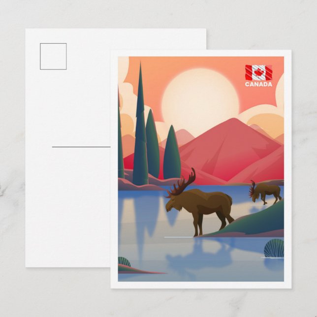 Carte Postale Voyage Canada (Devant / Derrière)
