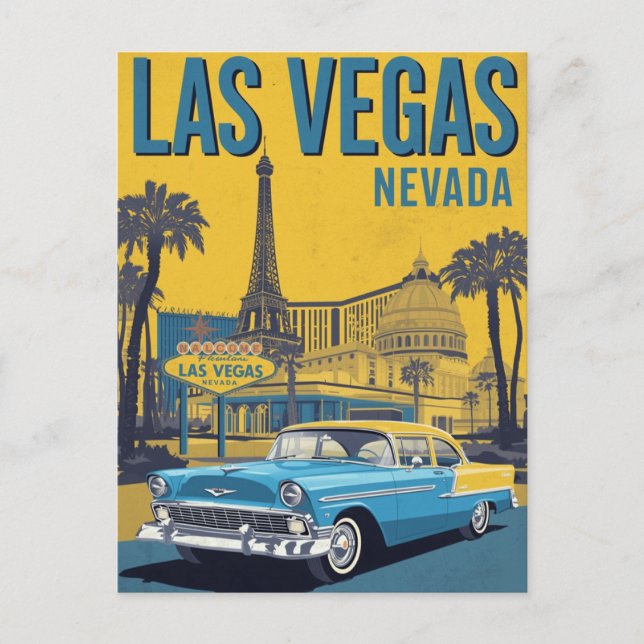 Carte Postale Voyage classique à Las Vegas Nevada (Devant)