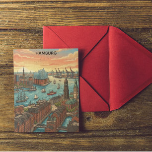 Carte Postale Voyage Classique Vintage Hambourg Allemagne