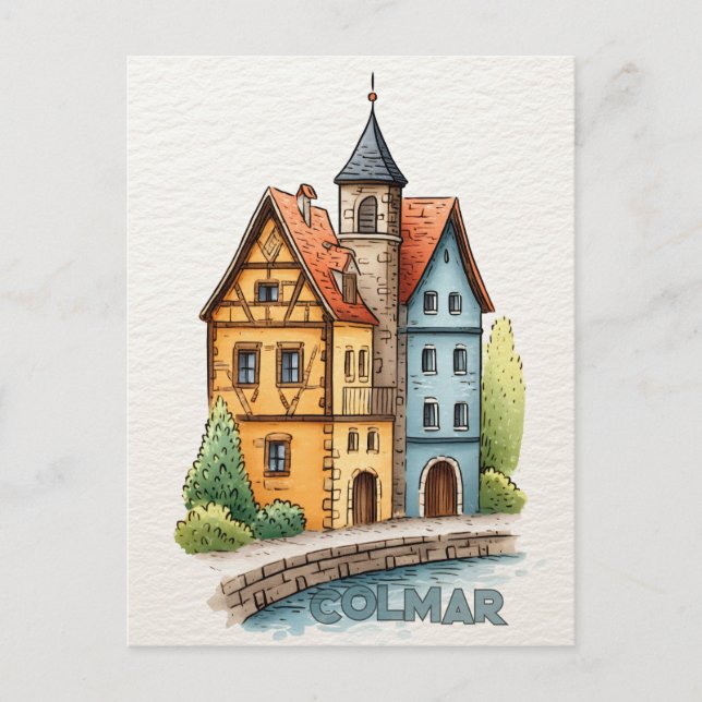 Carte Postale Voyage Colmar France (Devant)