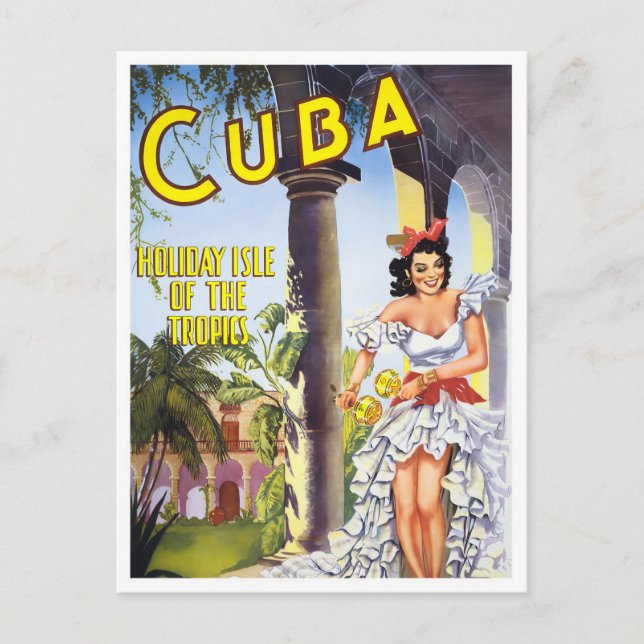 Carte postale voyage Cuba vintage (Devant)