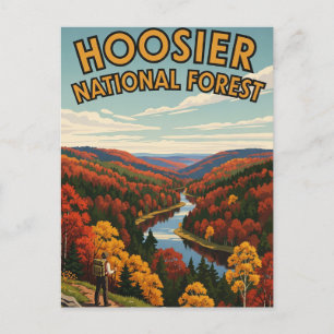 Carte Postale Voyage dans la forêt nationale de Hoosier dans l'I