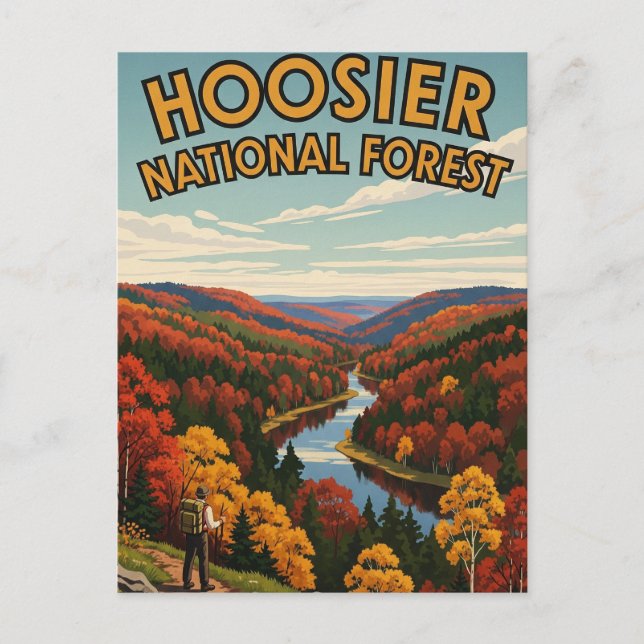 Carte Postale Voyage dans la forêt nationale de Hoosier dans l'I (Devant)