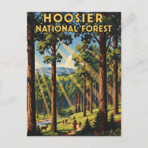 Carte Postale Voyage dans la forêt nationale d'Indiana Hoosier