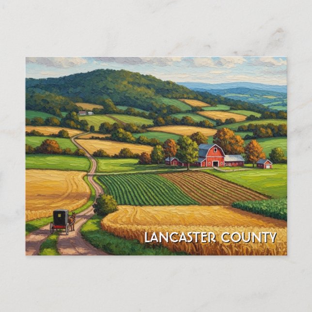 Carte Postale Voyage dans le comté de Lancaster en Pennsylvanie (Devant)