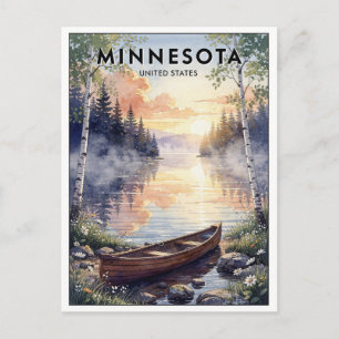 Carte Postale Voyage dans le Minnesota USA Vintage
