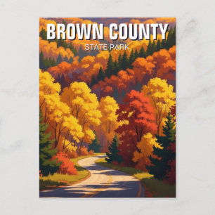 Carte Postale Voyage dans le parc d'État du comté de Brown dans