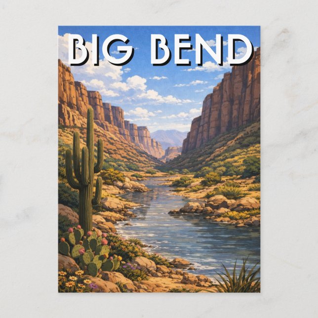 Carte Postale Voyage dans le Parc national de Big Bend (Devant)
