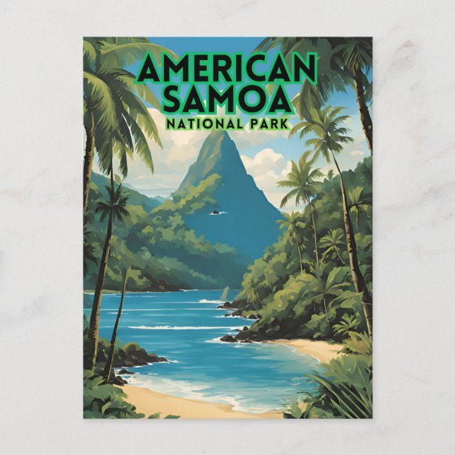 Carte Postale Voyage dans le parc national des Samoa américaines (Devant)