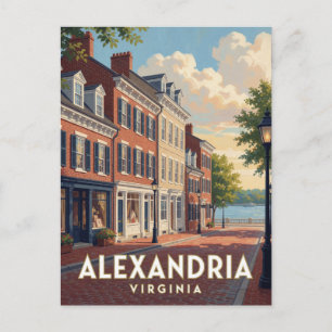 Carte Postale Voyage dans le Vieux-Bourg d'Alexandria en Virgini