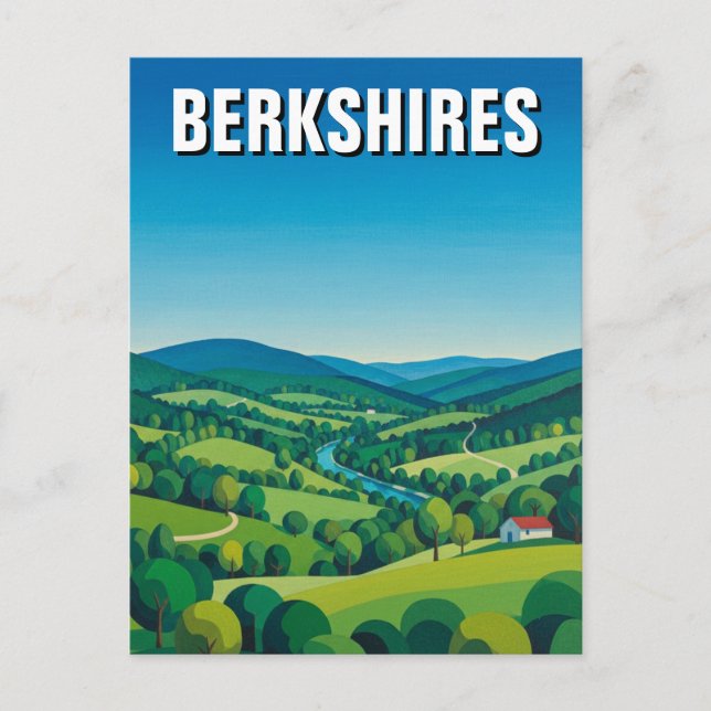 Carte Postale Voyage dans les Berkshires Massachusetts (Devant)