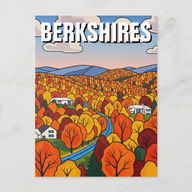 Carte Postale Voyage dans les Berkshires Massachusetts (Devant)