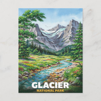 Carte Postale Voyage dans les prairies alpines du parc national 