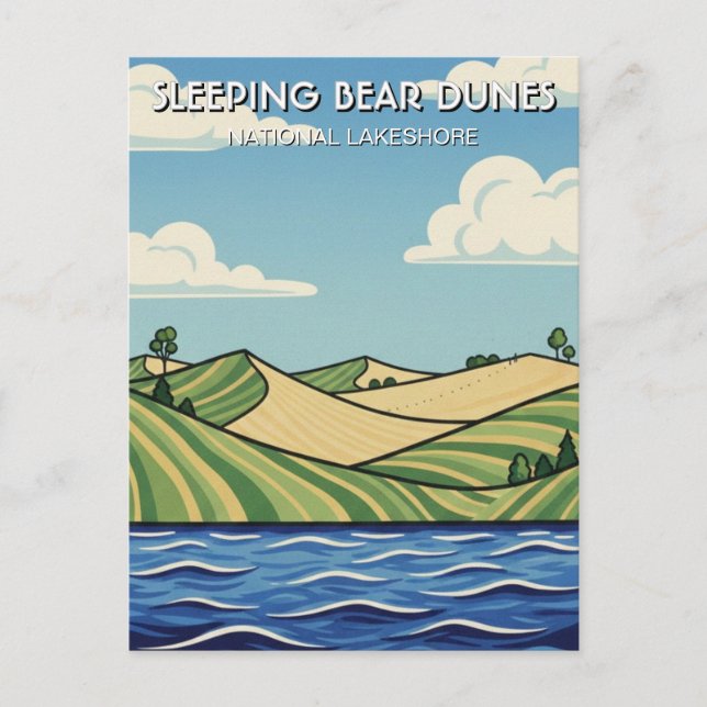 Carte Postale Voyage dans les Sleeping Bear Dunes Michigan (Devant)