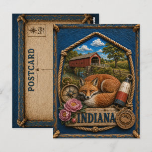 Carte Postale Voyage dans l'Indiana vintage