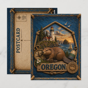 Carte Postale Voyage dans l'Oregon vintage