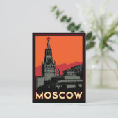 Carte Postale voyage d'art déco de Moscou Russie le Kremlin (Debout devant)
