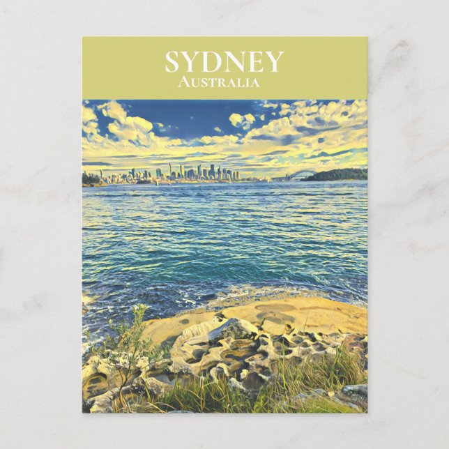 Carte Postale Voyage d'art numérique à Sydney Harbour (Devant)