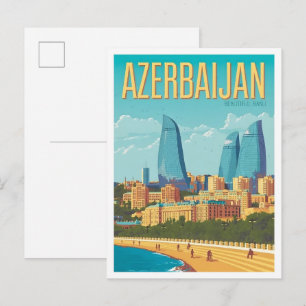 Carte Postale Voyage d'art vintage en Azerbaïdjan