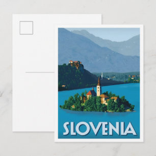 Carte Postale Voyage d'art vintage en Slovénie