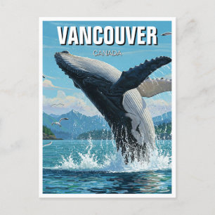 Carte Postale Voyage de baleine à bosse de l'île de Vancouver