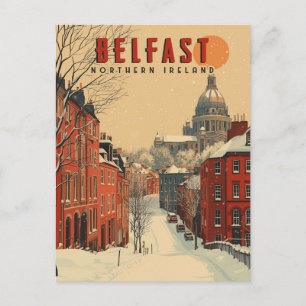 Carte Postale Voyage de Belfast vintage Winter