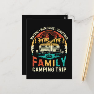 Carte Postale Voyage de camping en famille créant des souvenirs