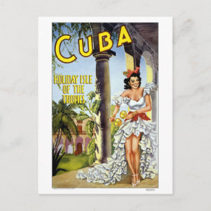 Carte Postale Voyage de Danseuse vintage Cuba