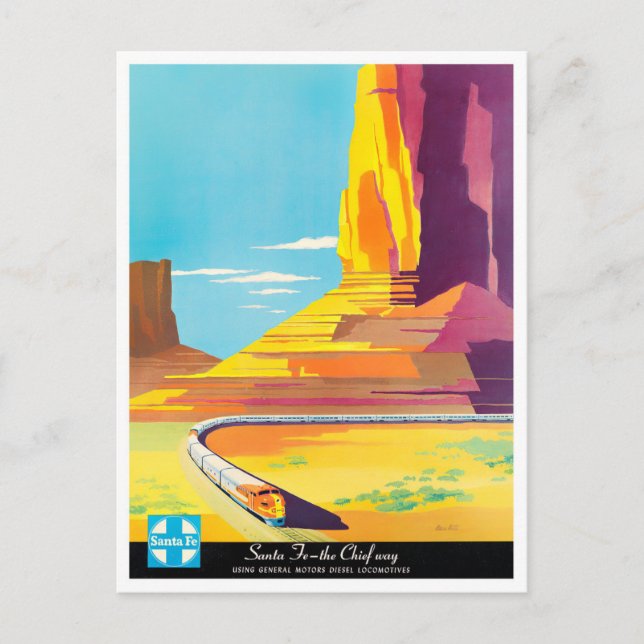 Carte postale voyage de père Noël Fe Chief Way (Devant)