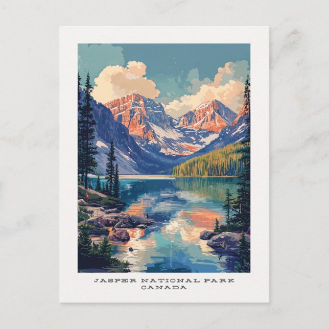 Carte postale Voyage du parc national Jasper Canad (Devant)