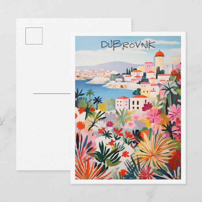 Carte Postale Voyage Dubrovnik Croatie  (Devant / Derrière)