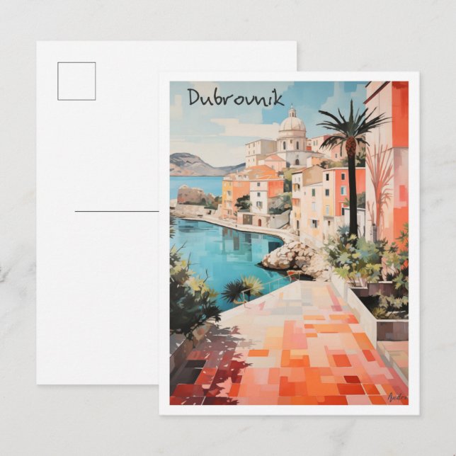 Carte Postale Voyage Dubrovnik Croatie  (Devant / Derrière)