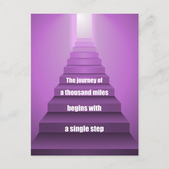 Carte Postale Voyage D'Un Mille Kilomètres (Devant)