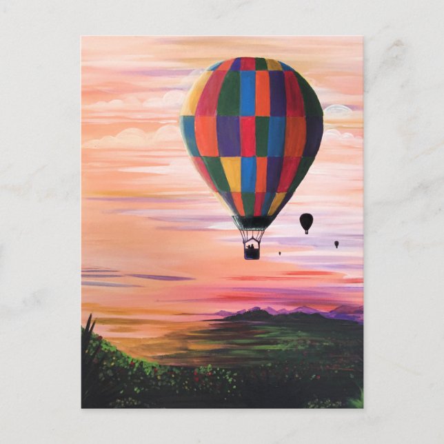 Carte Postale Voyage en air chaud (Devant)