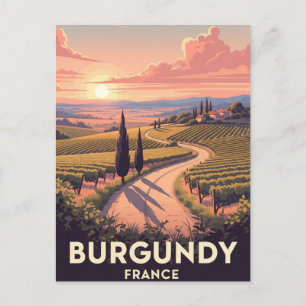 Carte Postale Voyage en Bourgogne vintage