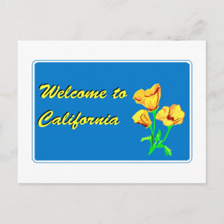 Carte Postale Voyage en Californie - USA Road Sign