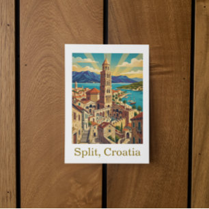 Carte Postale Voyage en Croatie Dalmatie Split Vintage