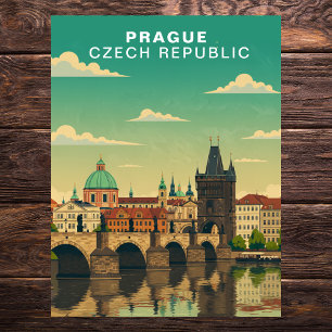 Carte Postale Voyage en Europe Prague République tchèque vintage
