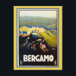 Carte Postale Voyage en Italie à Bergame années 1920<br><div class="desc">Résolution la plus élevée. Restauré et retouché.</div>