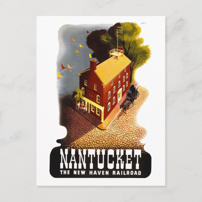 Carte Postale Voyage en train Nantucket New Haven (Devant)