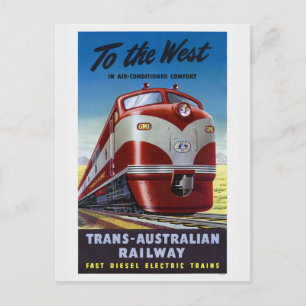 Carte Postale Voyage en train vers l'Australie-Occidentale