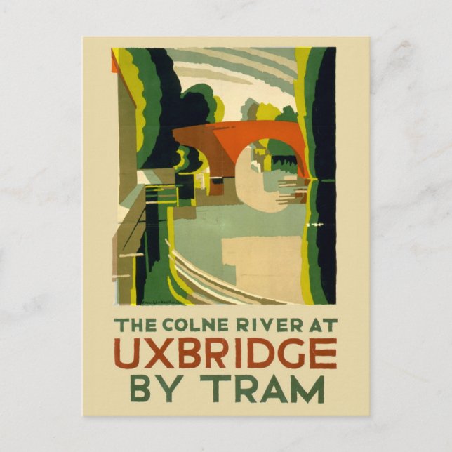 Carte Postale Voyage en tramway vintage Uxbridge Angleterre  (Devant)