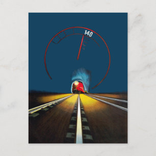 Carte Postale Voyage ferroviaire vintage au Danemark