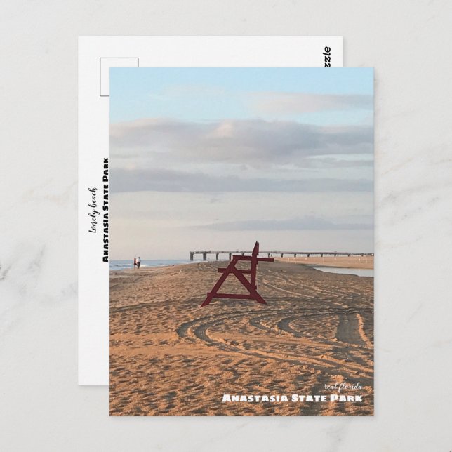 Carte Postale Voyage | Floride - Anastasia State Park Beach (Devant / Derrière)