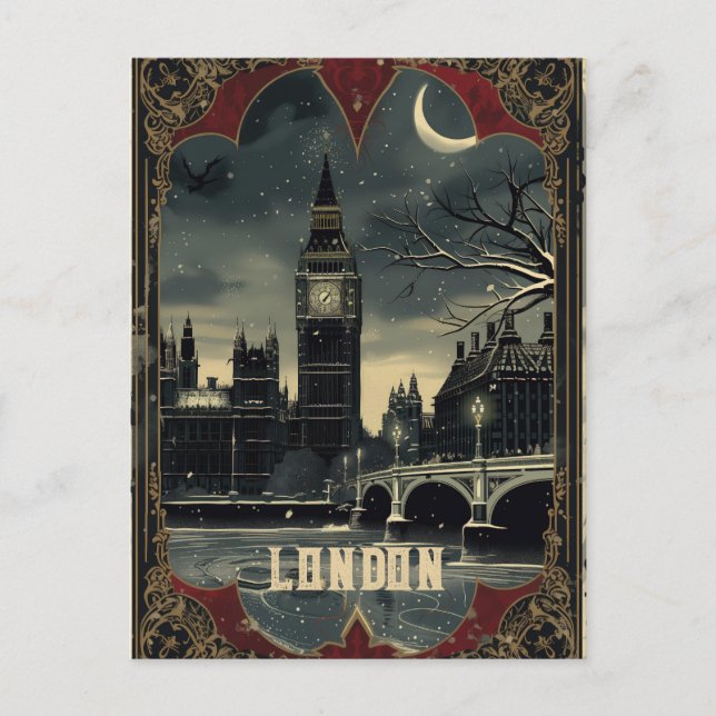 Carte Postale Voyage gothique à Londres (Devant)