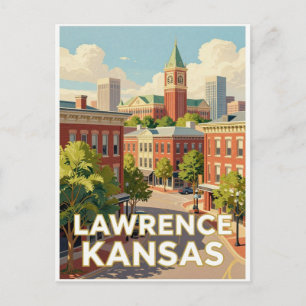 Carte Postale Voyage historique à Lawrence Kansas 