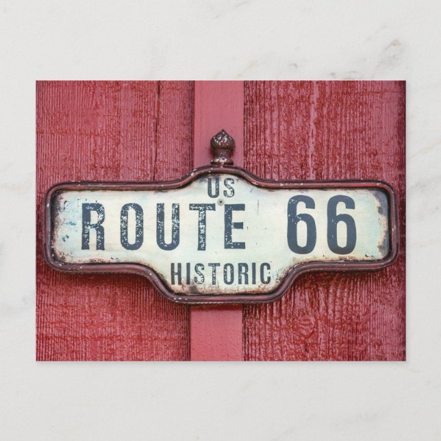 Carte Postale Voyage historique US Route 66 - Connexion rouge (Devant)