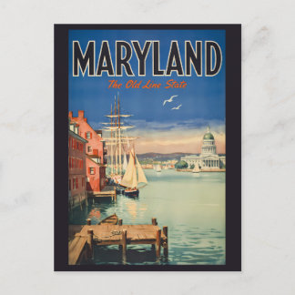 Carte Postale Voyage Illustration Picturale Maryland Annapolis